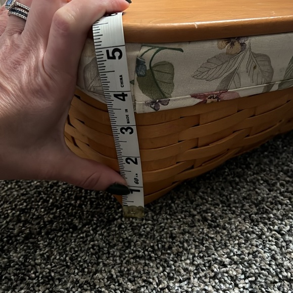 Longaberger Paper Tray Basket Large,plastic protector and botanical fields liner - Picture 8 of 8